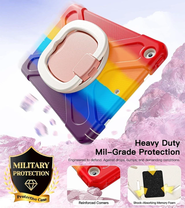 Alt view image 3 of 7 - for iPad 9th/8th/7th Generation Case Kids - 2021/2020/2019 10.2 Inch