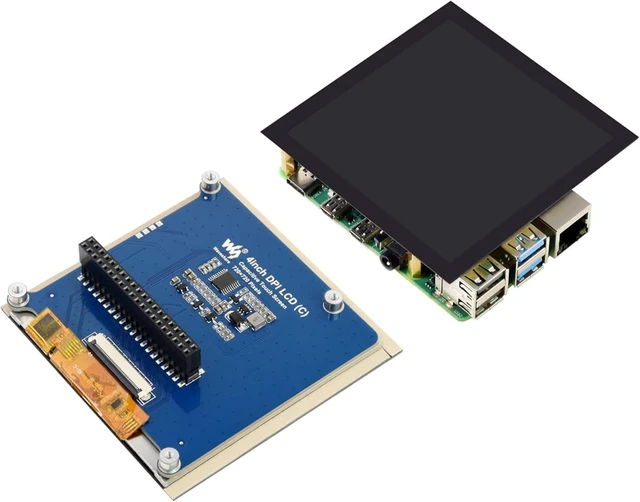 Alt view image 7 of 7 - 4inch DPI LCD Square Capacitive Touch Screen Compatible with Raspberry Pi 5/4B/3B+/3B/2B/Zero/Zero W/WH/Zero 2W, 720x720 Resolution, IPS Display, Toughened Glass Cover Low Power Solution