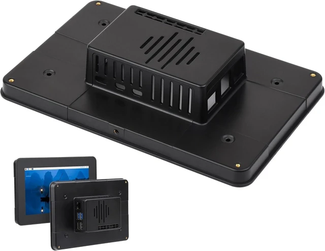 Main image of Protective Case Compatible with Raspberry Pi 7inch Touch Display 2 and Raspberry Pi 5, Support Multiple 7inch Screens, Supports Installing RPi Hats, Reserved Rich Interfaces
