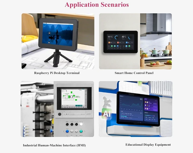 Alt view image 6 of 7 - Protective Case Compatible with Raspberry Pi 7inch Touch Display 2 and Raspberry Pi 5, Support Multiple 7inch Screens, Supports Installing RPi Hats, Reserved Rich Interfaces