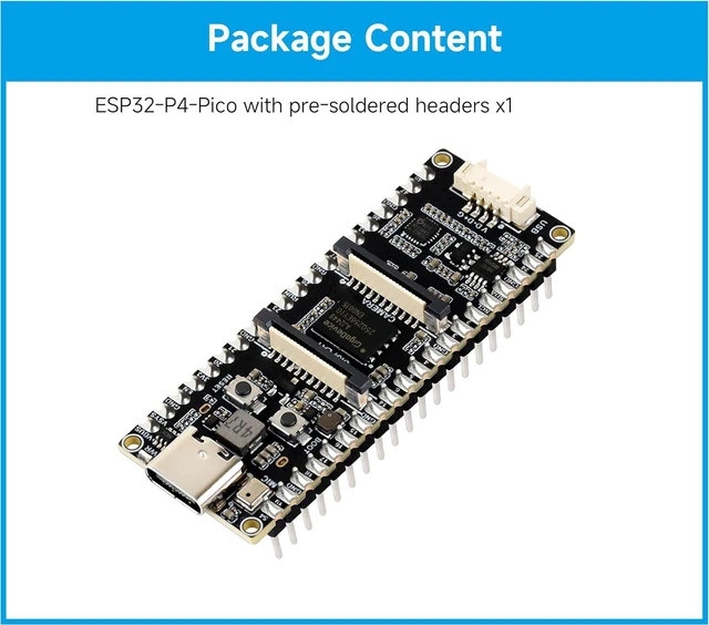 Alt view image 2 of 7 - ESP32-P4-Pico Development Board with Pre-Soldered Header, Use ESP32-P4, RISC-V Dual-Core and Single-Core Processors, Rich Human-Machine Interfaces, GPIO Header Compatible with Raspberry Pi Pico Hats