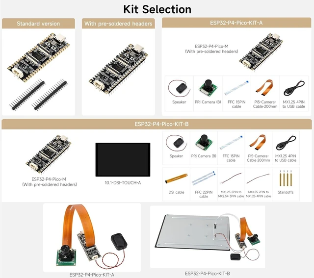 Alt view image 7 of 7 - ESP32-P4-Pico Development Board, Based On ESP32-P4, RISC-V Dual-Core and Single-Core Processors, Rich Human-Machine Interfaces, MIPI-CSI, MIPI-DSI, GPIO Header Compatible with Raspberry Pi Pico Hats