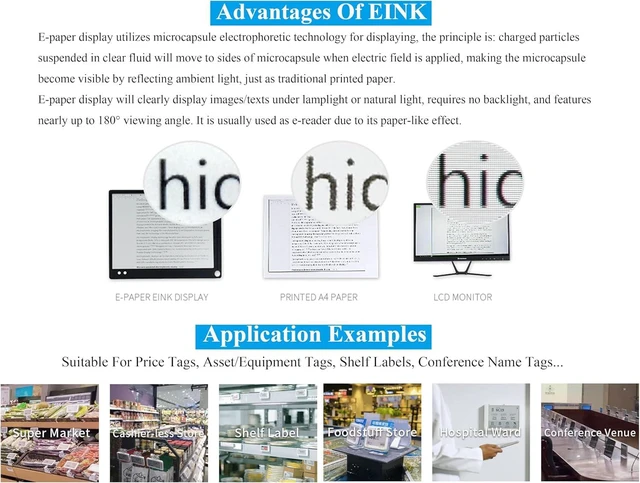 Alt view image 6 of 7 - 4.2inch e-Paper Module E-Ink Display Compatible with Raspberry Pi 5/4B/3B+/Zero/Zero W/Zero 2W/Pico/Pico W/Pico 2/Pico 2W, 400x300 Pixels, Black/White Color SPI Interface, Support Partial Refresh