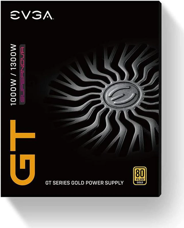 Alt view image 2 of 7 - EVGA 1000 GT, 80 Plus Gold 1000W, Fully Modular, Eco Mode with FDB Fan, 100% Japanese Capacitors, 10 Year Warranty, Includes Power ON Self Tester, Compact 150mm Size, Power Supply 220-GT-1000-X1