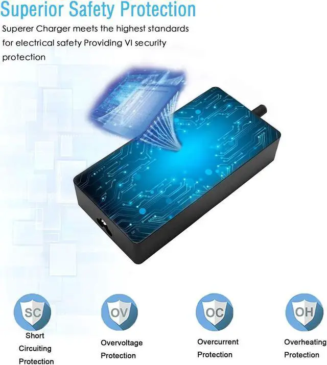 Alt view image 3 of 6 - 180W 150W 135W Charger Fit for MSI GL65 GL75 GL73 GL63 GE63 GE75 GE73 GE65 GP63 GP73 GP65 GP75 WE63 WE73 PE62 PE72 Raider Leopard Gaming Laptop AC Adapter Power Supply Cord