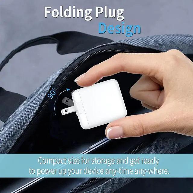 Alt view image 7 of 7 - 30W USB-C Fast Charger Adapter Compatible with MacBook Air M1 Chip 2020 / Retina 13 inch 2020, New iPad Pro 12/11 inch, iPhone12 Pro MaxWall Charger Block with 6.6Ft USB-C to USB-C Charging Cord