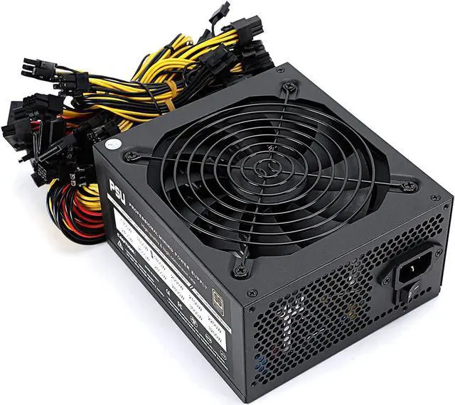 Alt view image 2 of 7 - Bitcoin Miner 1800w Power Supply, 110V-1000w PSU Mining Power Supply, Power Supply for Mining Rig, 12V Power Supply, Mining Rig Power Supply Support 8 GPUs