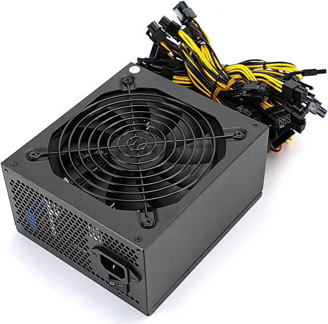 Alt view image 3 of 7 - Bitcoin Miner 1800w Power Supply, 110V-1000w PSU Mining Power Supply, Power Supply for Mining Rig, 12V Power Supply, Mining Rig Power Supply Support 8 GPUs