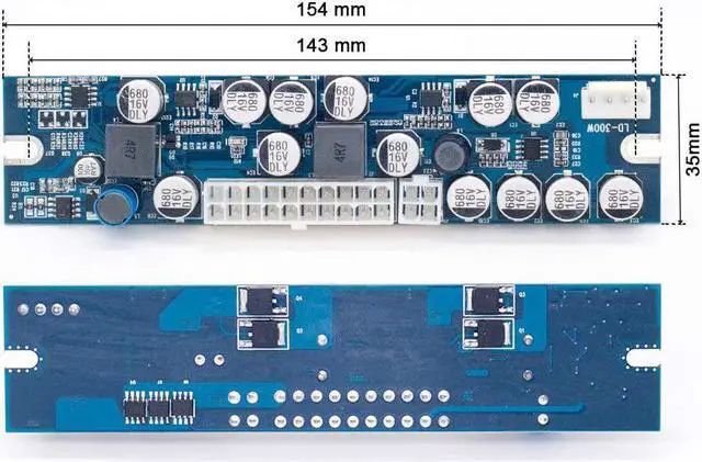 Alt view image 2 of 4 - RGEEK 1106 DC to DC ATX PSU 12V 300W Pico ATX Switch PSU 24pin Mini ITX PC Power Supply for Computer
