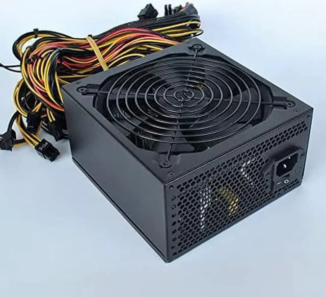 Alt view image 4 of 6 - Bitcoin Miner 1800w Power Supply, 110V-1600w PSU Mining Power Supply, Power Supply for Mining Rig, 12V Power Supply, Mining Rig Power Supply Support 8 GPUsDesigned for US Voltage 110V
