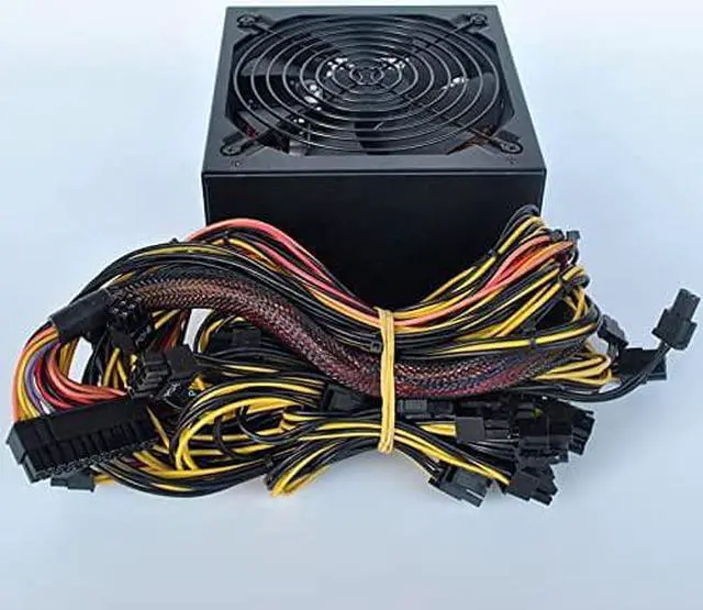Alt view image 5 of 6 - Bitcoin Miner 1800w Power Supply, 110V-1600w PSU Mining Power Supply, Power Supply for Mining Rig, 12V Power Supply, Mining Rig Power Supply Support 8 GPUsDesigned for US Voltage 110V