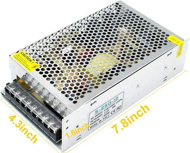 Alt view image 6 of 7 - inShareplus 12V 20A 240W, DC Universal Regulated Switching Power Supply, Converter AC 100-240V to DC 12 Volt LED Driver, Transformer, Adapter for LED Strip Light, 3D Printer, Radio, Computer Project