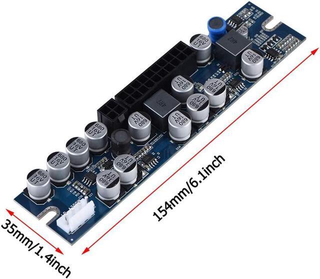 Alt view image 2 of 7 - Hongzer PC PSU DC Power Supply Module, 12V Input 300W Computer Power Supply Module with 24Pin Connect/AUX/SATA Cable, Computer Components