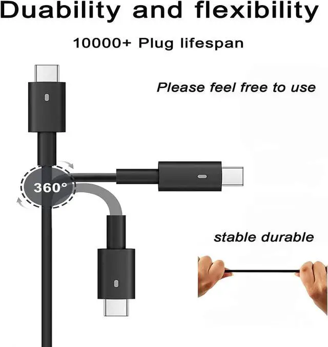 Alt view image 6 of 7 - 65W 45W USB Type C Laptop Charger for Dell Latitude 7420 7370 7275 5285 5179 7390 5290 2-in-1 XPS 13 9360 9365 9370 9380 LA65NM170,02YKOF 0M1WCF AC Adapter Power Supply