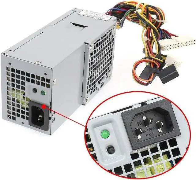 Alt view image 5 of 7 - D250AD-00 H250ad-00 250W Power Supply for Dell Optiplex 390 3010 990 790 DT 530s 537s 540s 545s 546s 560s 570s 580s Vostro 200s 220s 230s 400s Studio 540s Slim Desktop DT Systems L250NS-00