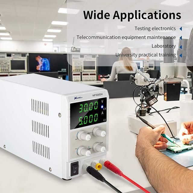 Alt view image 7 of 7 - 60V 5A DC Power Supply Variable with CC/CV Mode Bench Power Supply for Repair, Lab, DIY Electronic, Research, Powering Ebike, Electroplating,Tinkering, Anodizing Kit.