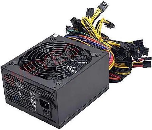Alt view image 3 of 4 - 2000W PSU Power Supply for Computer 8 Video Card Mining Bitcoin Miner ATX PC 110V-220V ETH ETC ZEC ZCASH DGB XMR