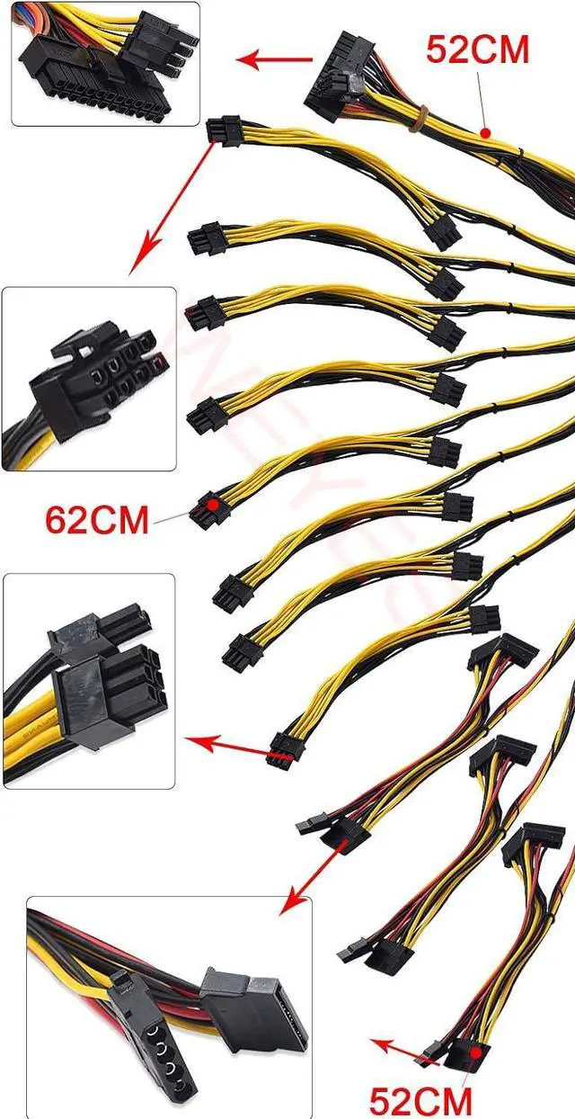 Main image of New 2000W PSU Gold Power Supply for Computer 8 Video Card Mining Bitcoin Miner Ethereum S9 S7 L3 Rig Mining ATX PC 110V-220V ETH ETC ZEC ZCASH DGB XMR