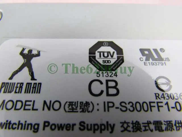 Alt view image 6 of 6 - Power Man IP-S300FF1-0 300W 300 Watts TFX V 2.1 Switching Power Supply 24pin ATX