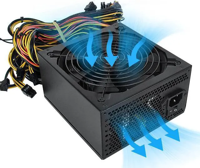 Alt view image 3 of 7 - 1800W Mining Power Supply Modular Mining PC Power PSU Supports 8 GPU 8 GPU ETH Rig Ethereum Miner for S9 or L3+ or Z9 Mini or D3 w Power Equipment for Mining System