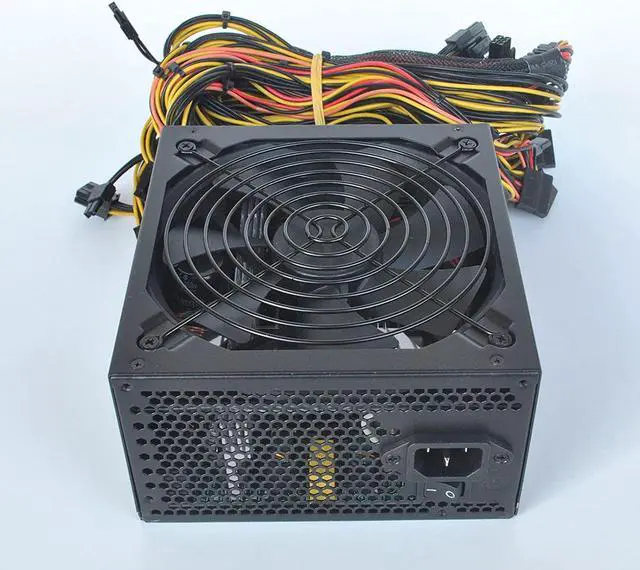 Alt view image 7 of 7 - 1800W Mining Power Supply, Multiple/Single Channel PSU for Mining Rig, 12V Miner Case Power Supply Support 8 GPUs for ETH rig with Automatic Control Fan