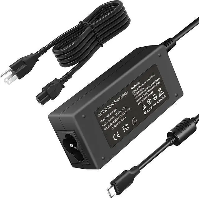 Main image of 45W USB C Type C ChromeBook Charger Adapter for HP Chromebook X360 14-ca061dx 14-ca020nr 14-ca051wm 918337-001 844205-850 and More ChromeBook Charger