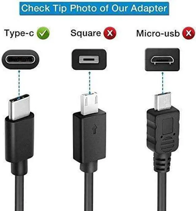 Alt view image 3 of 7 - 45W USB C Type C ChromeBook Charger Adapter for HP Chromebook X360 14-ca061dx 14-ca020nr 14-ca051wm 918337-001 844205-850 and More ChromeBook Charger