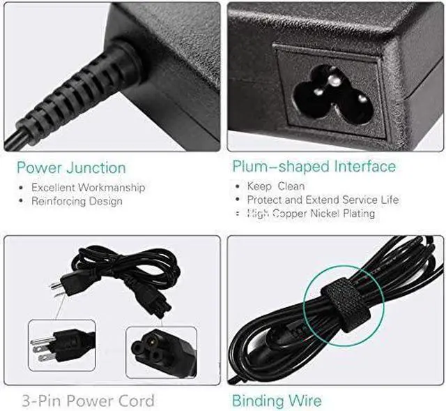 Alt view image 6 of 7 - 45W USB C Type C ChromeBook Charger Adapter for HP Chromebook X360 14-ca061dx 14-ca020nr 14-ca051wm 918337-001 844205-850 and More ChromeBook Charger