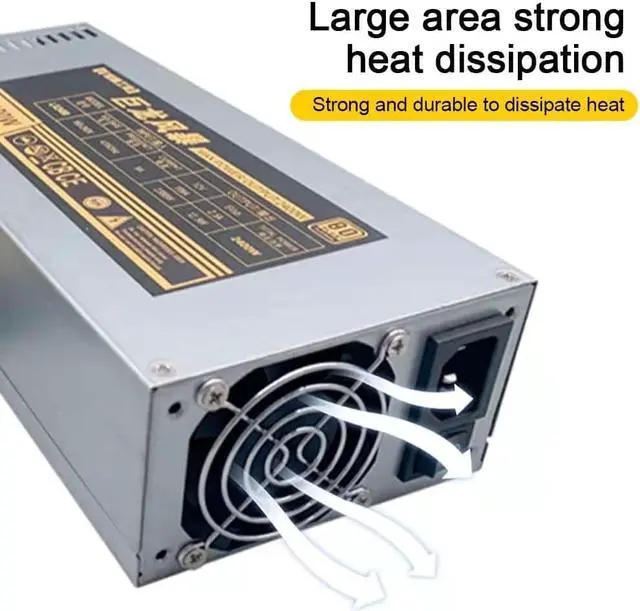 Alt view image 4 of 7 - Mining Power Supply 2000W Support 8 GPU Cards for Power Supply PSU (110V-240V), Suitable for BTC ETH ETC ZEC ZCASH DGB XMR Miners (with Power Cord for Power Supply)