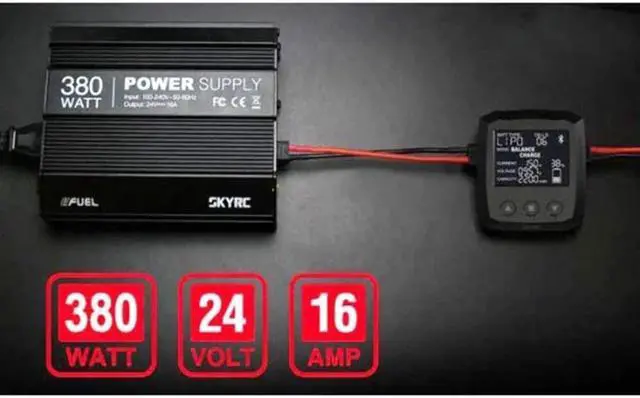 Alt view image 3 of 3 - SKYRC eFuel 380W 24V 16A Power Supply with Active PFC Features, Short-circuit Protection, and Overload/Error Indication