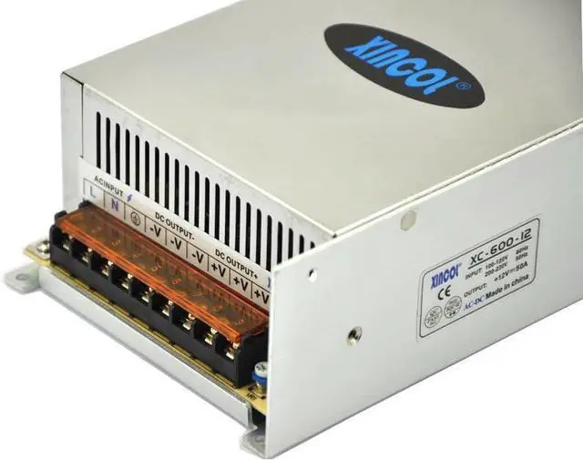 Alt view image 5 of 7 - AC-DC SMPS AC110V/220V to DC12V 50A 600W Switched Mode Switching Power Supply (SMPS) Transformer Driver Adapter for LED Strip Light