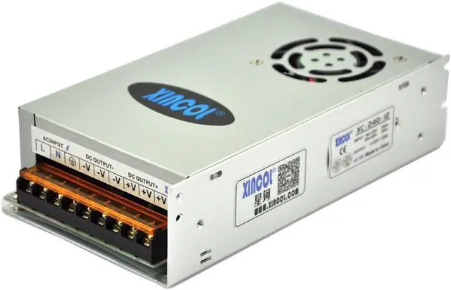 Main image of XINCOL AC to DC Converter AC110V/220V to DC12V 20A 240W Switched Mode Switching Power Supply (SMPS) Transformer Driver Adapter for LED Strip Light with Built-in Fan