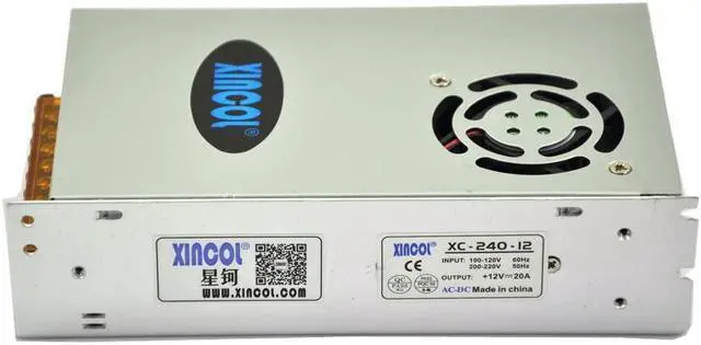 Alt view image 5 of 6 - XINCOL AC to DC Converter AC110V/220V to DC12V 20A 240W Switched Mode Switching Power Supply (SMPS) Transformer Driver Adapter for LED Strip Light with Built-in Fan