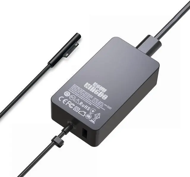 Alt view image 2 of 7 - Surface Pro Charger Surface Pro 4 6 Charger, KSW KINGDO 44W 15V 2.58A Power Supply Compatible with Microsoft Surface Pro 3 4 5 6 7 X 8, Laptop 1/2/3 Surface Go 1/2 & Surface Book with Travel Case