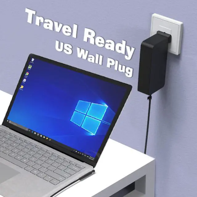 Alt view image 7 of 7 - Surface Pro Charger Surface Pro 4 6 Charger, KSW KINGDO 44W 15V 2.58A Power Supply Compatible with Microsoft Surface Pro 3 4 5 6 7 X 8, Laptop 1/2/3 Surface Go 1/2 & Surface Book with Travel Case