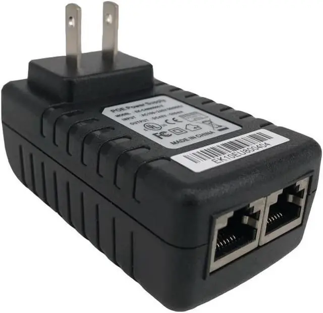 Alt view image 3 of 5 - 20 Pack Y-Axis Wall Plug PoE Injector Power Over Ethernet Supply 48V 0.5A for Security IP Camera