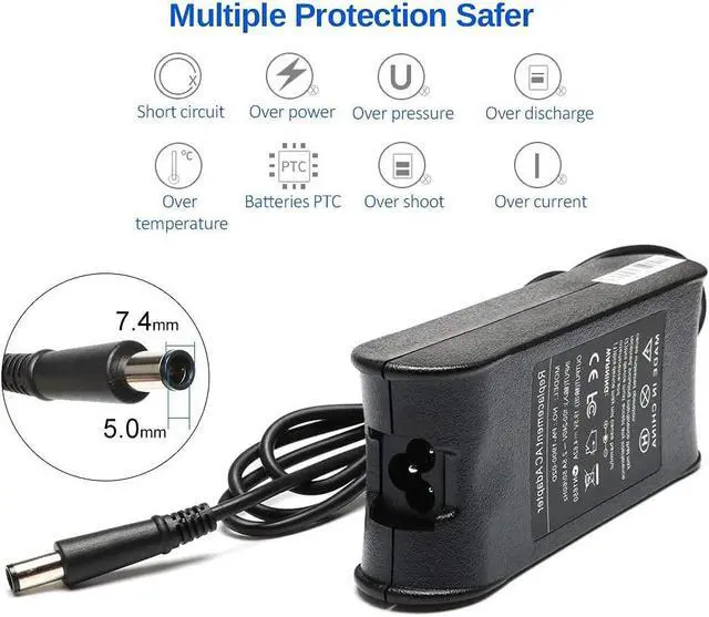 Alt view image 3 of 7 - 90W 19.5V 4.62A AC Adapter Laptop Charger for Dell Latitude E4300 E4310 E5400 E5410 E5500 E5510 E6420 E6400 Inspiron N5110 N5010 N7110 N7010 N4010 N4110 Fits P/N PA10 PA-1900-02D Power Supply Cord