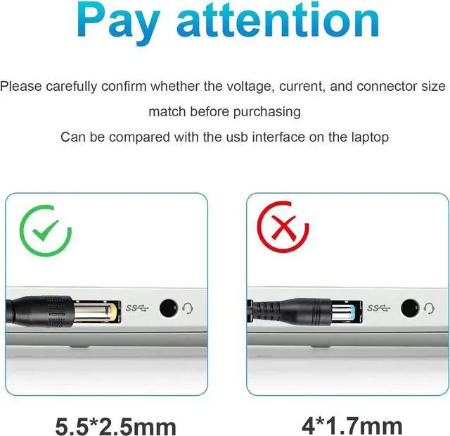 Alt view image 5 of 7 - AC Doctor INC 19V 4.74A 90W Universal AC Power Adapter Laptop Charger Replacement for Lenovo HP Toshiba ASUS IBM New 5.5x2.5mm