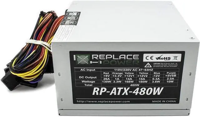 Alt view image 4 of 4 - Replace Power? 480W ATX Power Supply for HP PRO D11-300N1A HP 715185-001