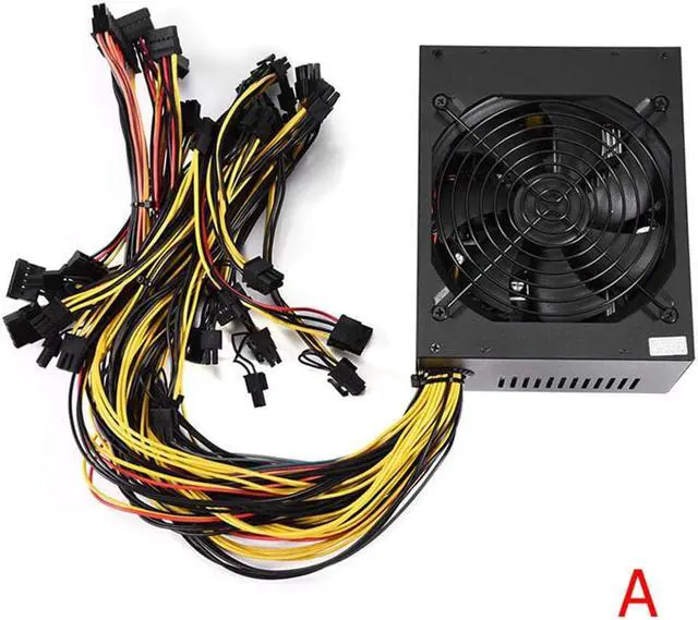 Alt view image 2 of 7 - LEFUYAN Mining Power Supply PSU for 8 GPU ETH Rig Ethereum Miner (Rated Power 1800W, Peak Power 2000W) (D-160V-270V) (A: 160-240V)