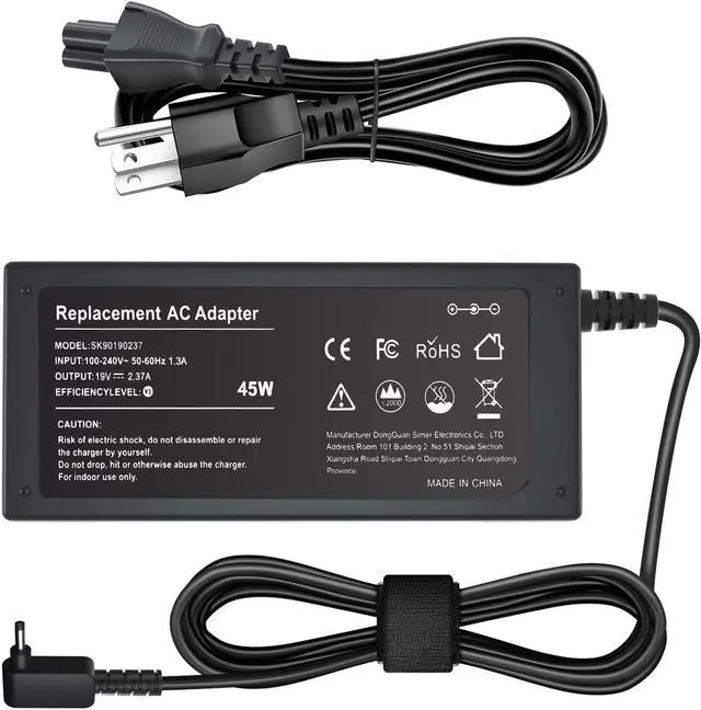 Main image of 19V 2.37A 45W AC Adapter Laptop Charger for Acer Aspire 5 A515-44 A515-46 A515-54 A515-54G A515-55 A515-56 A517-52; Acer Chromebook R11 Series PA-1450-26 Power Cord