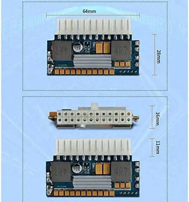 Alt view image 3 of 7 - OVBBESS 450W 24Pin 12V Input 450W Output Realan ITX Pico PSU ATX PC Switch - ATX Power Supply for Computer