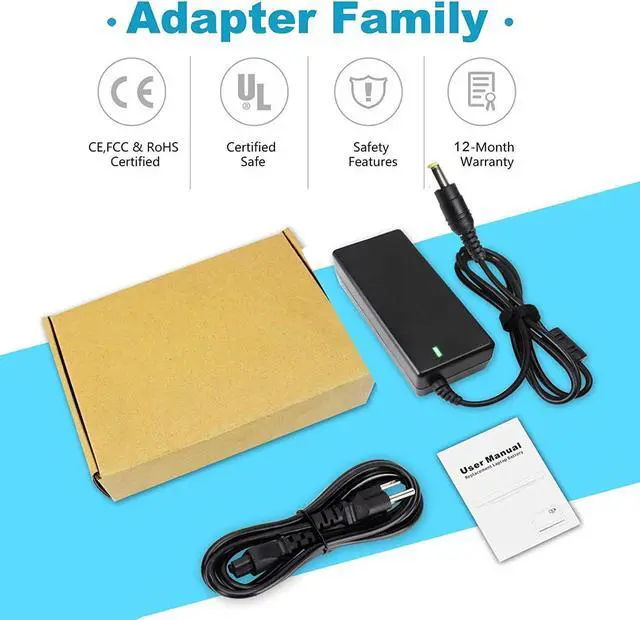 Alt view image 7 of 7 - 65W 45W Ac Adapter Charger for Acer Aspire E15 ES1 E1 E5 F5 F15 E 15 1 5 F 5 15 V3 V5 V7 V 3 5 7 R7-571 R3 R7 S3 M3 M5 N15Q1 N16Q2 PA-1650-86 5742 5521 5734 5735 5575 Power Supply Cord