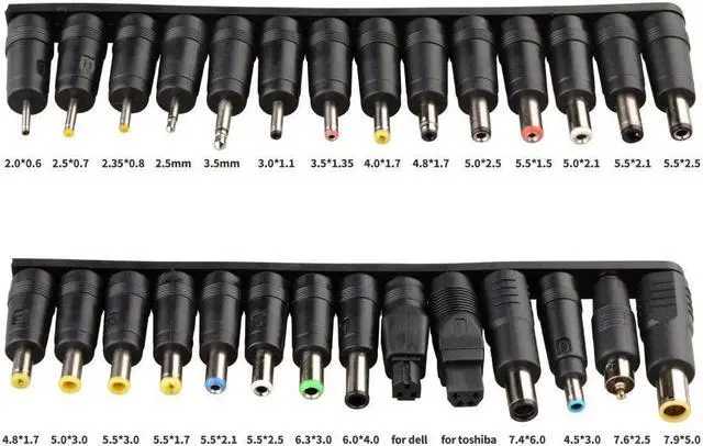Alt view image 2 of 3 - Sisthirth 28 PCS Laptop DC Power Adapter Tips Universal 5.5x2.1mm Connector Power Supply Input Jack Plug for Lenovo Thinkpad, dell, Sony, Toshiba, ASUS, HP (28+2)