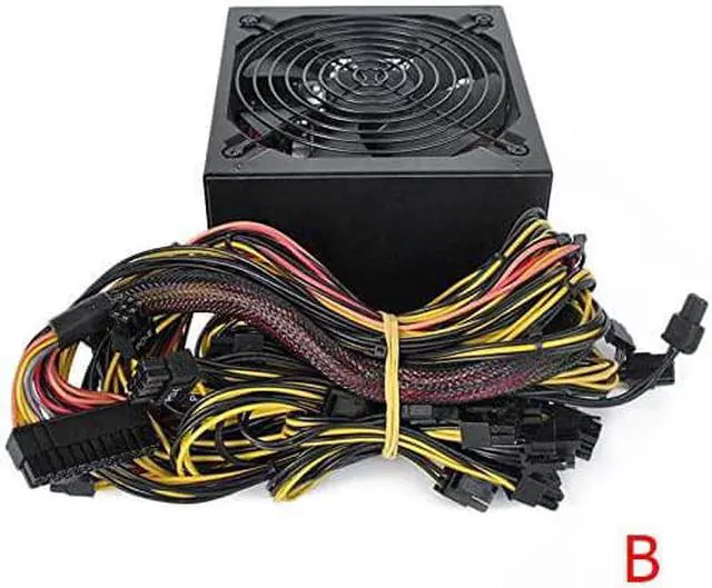 Alt view image 2 of 7 - LEFUYAN Mining Power Supply PSU for 8 GPU ETH Rig Ethereum Miner (Rated Power 1800W, Peak Power 2000W) (D-160V-270V) (B: 160-240V)