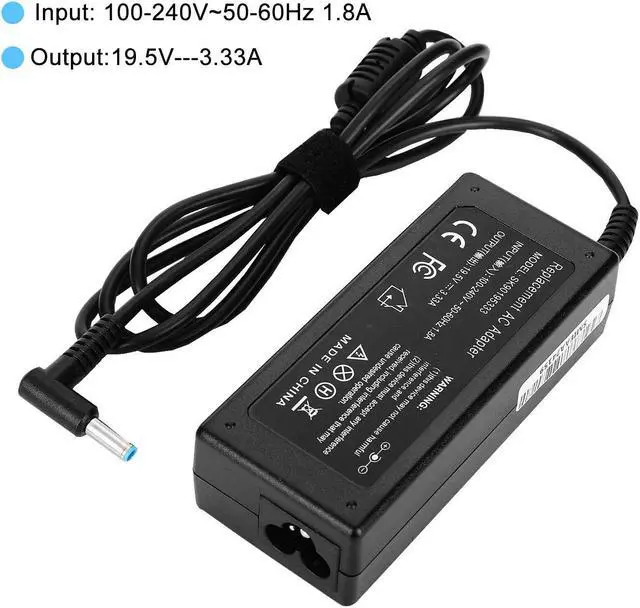 Alt view image 3 of 7 - MAJCL 65W AC Adapter Laptop Charger Compatible for HP Envy 13 15 17 X360 15-1039wm 15-1033wm 15-w117cl 15-w237cl 15m-cn0011dx 15m-bp111dx 15m-bq121dx 17m-bw0013dx Laptop Notebook PC Power Supply Cord