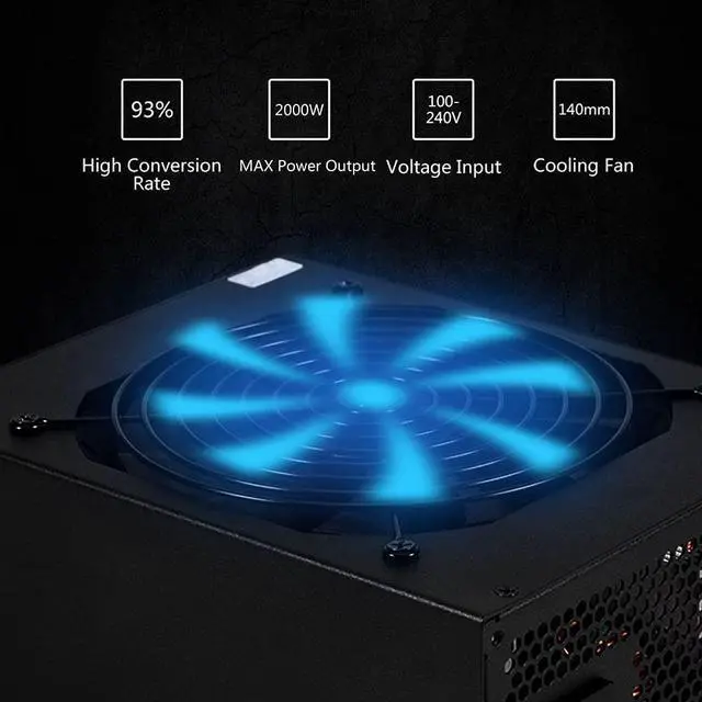 Alt view image 2 of 7 - wanju 2000W Modular Mining Power Supply PSU for 8 GPU Eth Rig Ethereum Miner Power Supply computer-internal-power-supplies