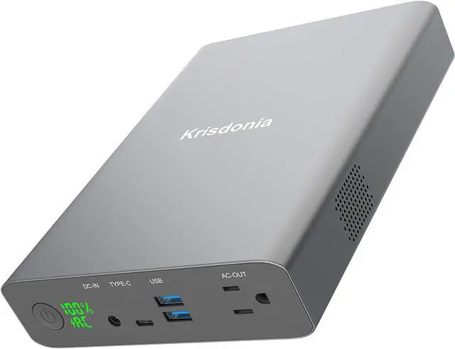 Alt view image 7 of 7 - Krisdonia Portable Power Station 130W AC Power Bank 60000mAh Lithuim Polymer Battery Backup Power Supply for Outdoors Camping Travel Hunting Emergency