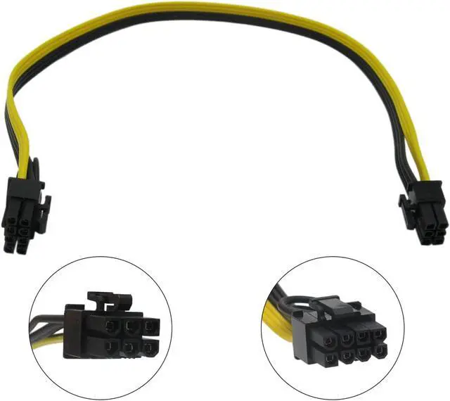 Alt view image 3 of 5 - Ethereum Mining ETH ZEC LTC Server PSU Power Supply Unit to GPU Breakout Board Adapter 6-Pin PCIe to (6+2Pin) PCIe Graphics Card Power Cables New