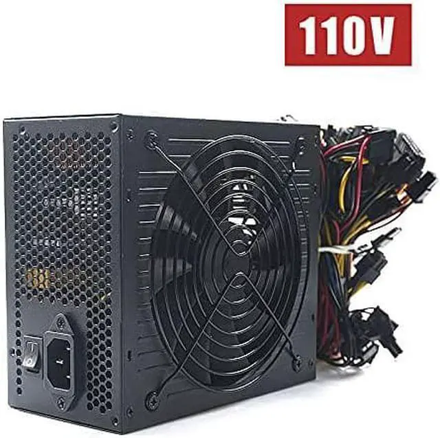 Alt view image 2 of 6 - IBEST IMPETUS 1600W Miner Power Supply 90 Plus Gold Designed for US Full Voltage 110V 1600w Mining Bitcoin ETH PSU with US Adapter Cable